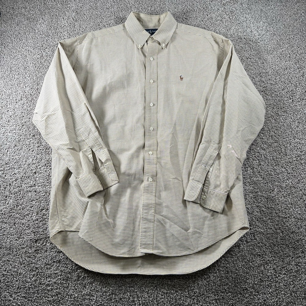 Vintage Ralph Lauren Blake Shirt Mens Large Cowboy Oxford Pocket Classic Fit 90s
